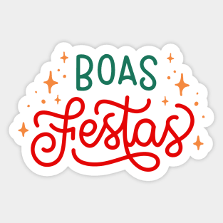 Boas Festas Family and Friends Sticker